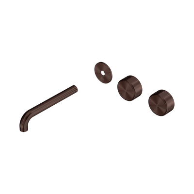 Nero Serenity Wall Basin Set 185mm Offset Spout With Metal Handle Trim Kit Only Rome Bronze