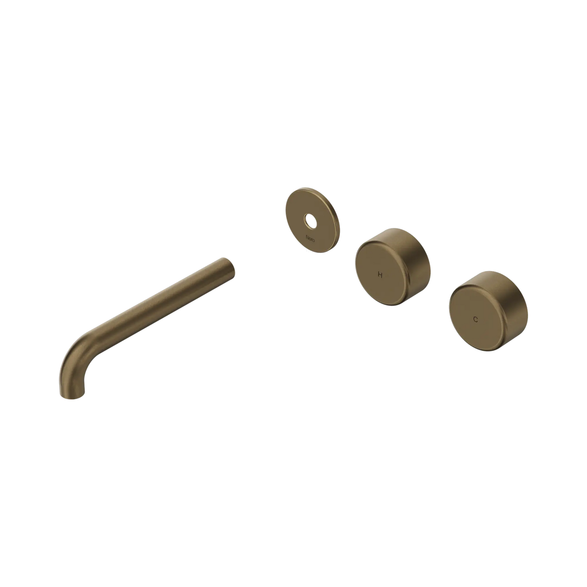 Serenity Wall Basin Set 185mm Offset Spout With Metal Handle Trim Kit Only Tumbled Antique Brass
