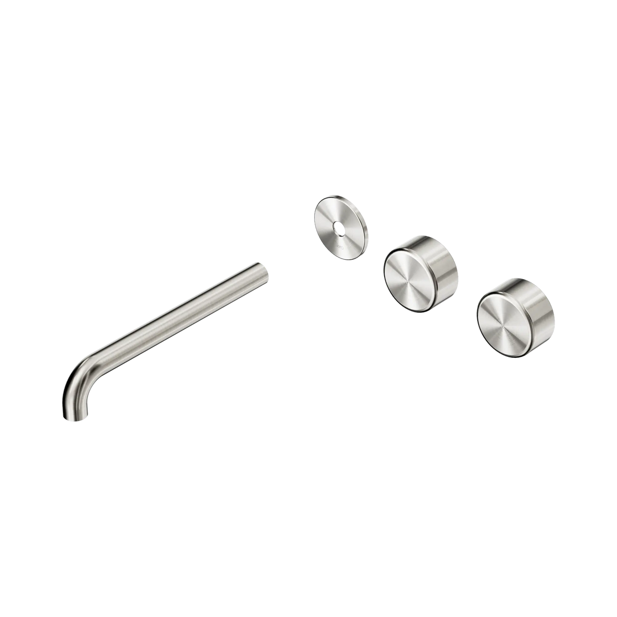 Serenity Wall Basin Set 220mm Offset Spout With Metal Handle Trim Kit Only Brushed Nickel