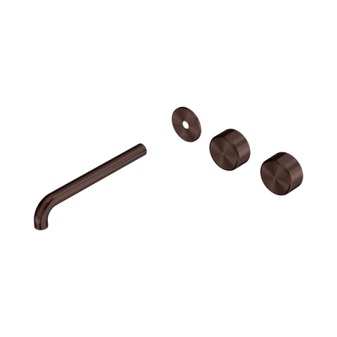 Nero Serenity Wall Basin Set 220mm Offset Spout With Metal Handle Trim Kit Only Rome Bronze