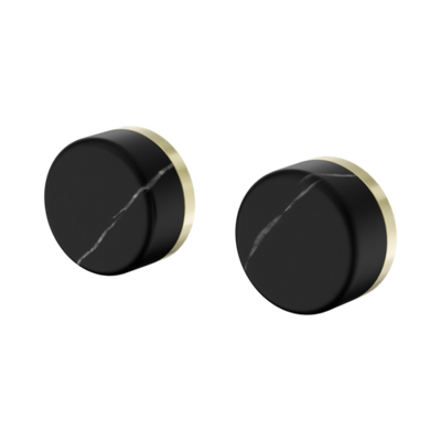 Nero Serenity Wall Top Assembly With Marquina Black Handle Brushed Gold