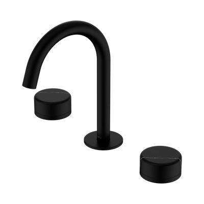 Nero Serenity Basin Set Arc Spout With Marquina Black Handle Matte Black