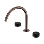 Nero Serenity Bath/Kitchen Set Arc Spout With Marquina Black Handle Brushed Bronze