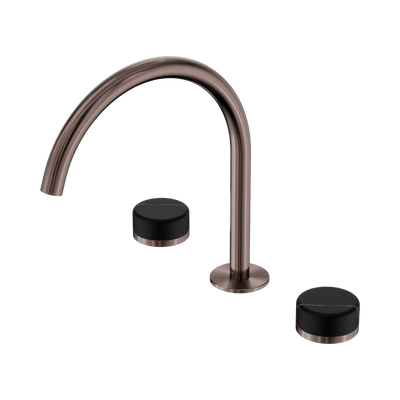 Nero Serenity Bath/Kitchen Set Arc Spout With Marquina Black Handle Brushed Bronze