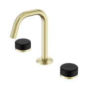 Nero Serenity Basin Set Edge Spout With Carrara Handle Brushed Bronze