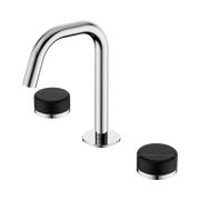 Nero Serenity Basin Set Edge Spout With Marquina Black Handle Chrome
