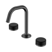 Nero Serenity Basin Set Edge Spout With Marquina Black Handle Gun Metal