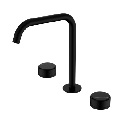 Nero Serenity Bath/Kitchen Set Edge Spout With Marquina Black Handle Matte Black