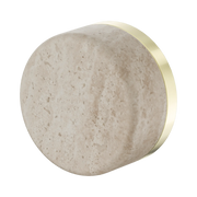 Nero Serenity Progressive Shower Mixer With Rome Travertine Handle - Brushed Gold