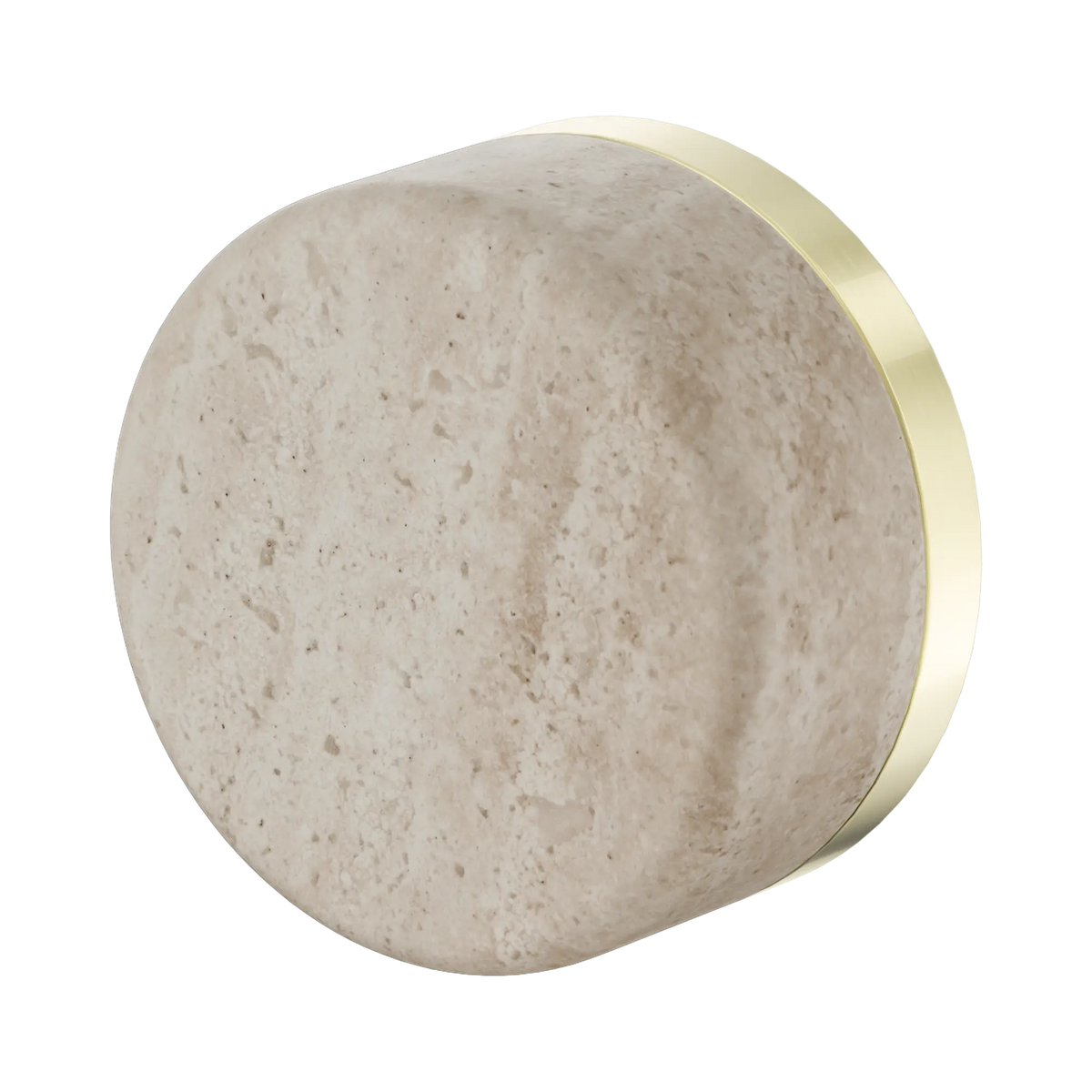 Nero Serenity Progressive Shower Mixer With Rome Travertine Handle - Brushed Gold