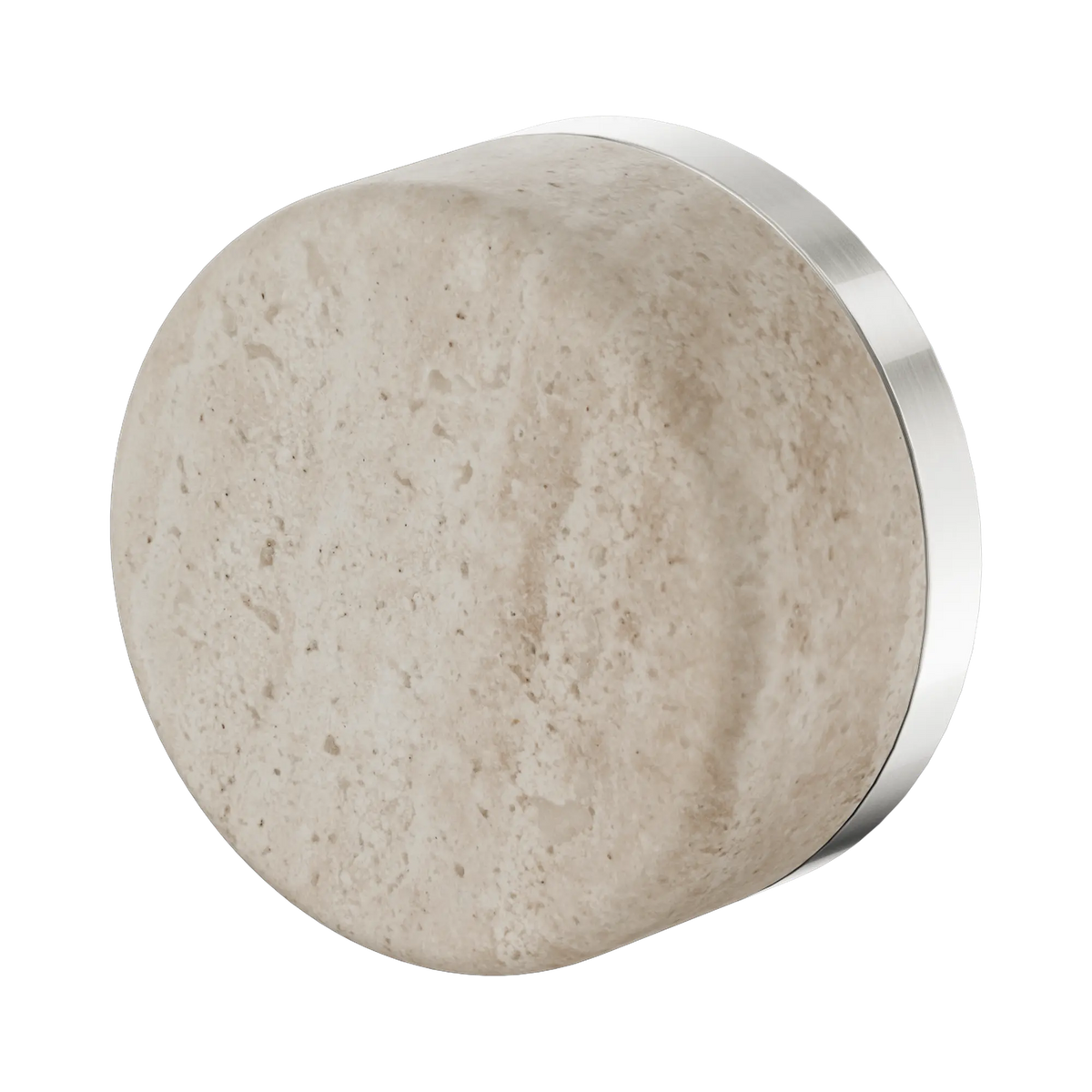 Nero Serenity Progressive Shower Mixer With Rome Travertine Handle - Brushed Nickel