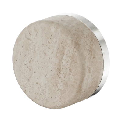 Nero Serenity Progressive Shower Mixer With Rome Travertine Handle - Brushed Nickel