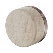 Nero Serenity Progressive Shower Mixer With Rome Travertine Handle - Brushed Bronze