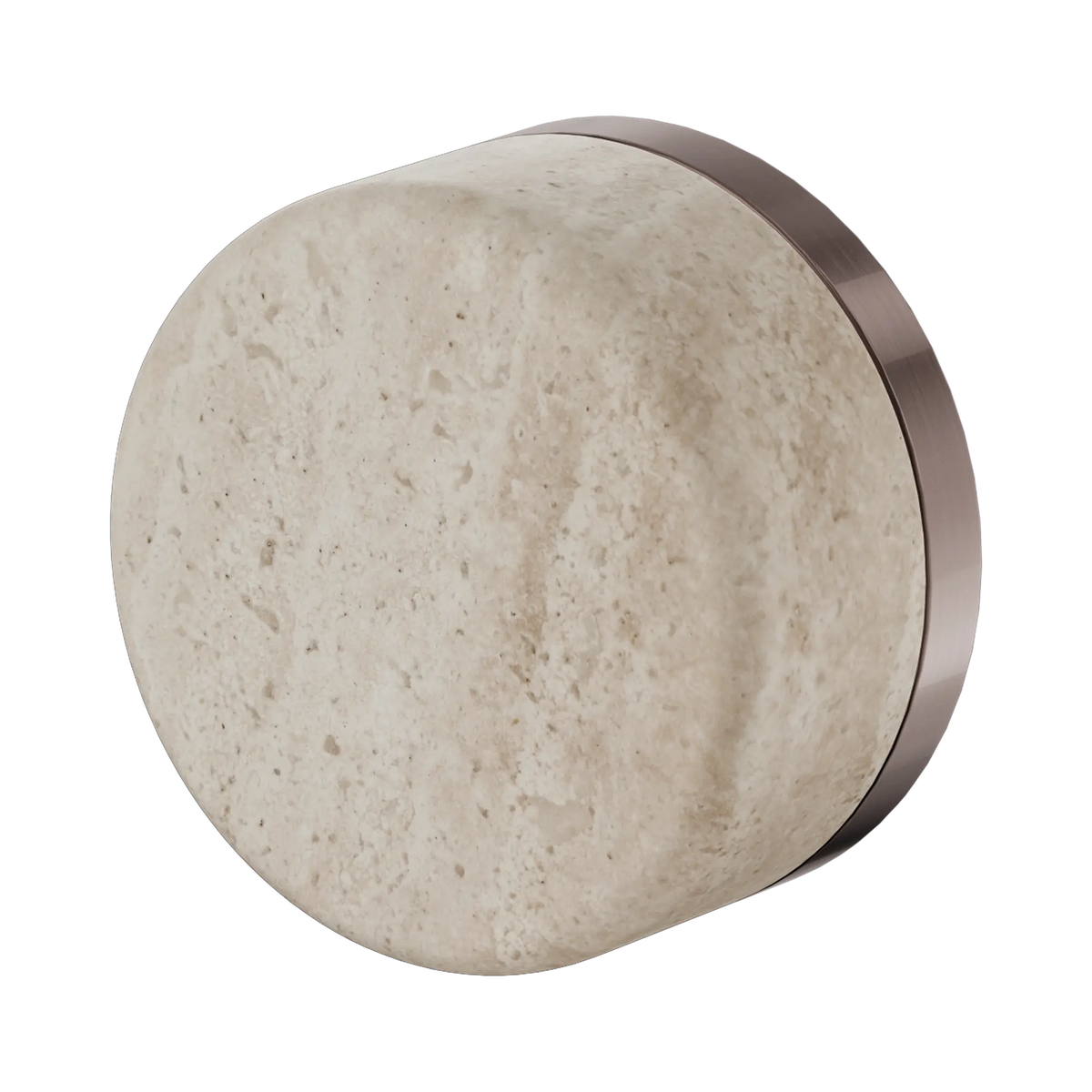 Nero Serenity Progressive Shower Mixer With Rome Travertine Handle - Brushed Bronze