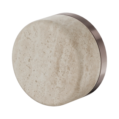 Nero Serenity Progressive Shower Mixer With Rome Travertine Handle - Brushed Bronze