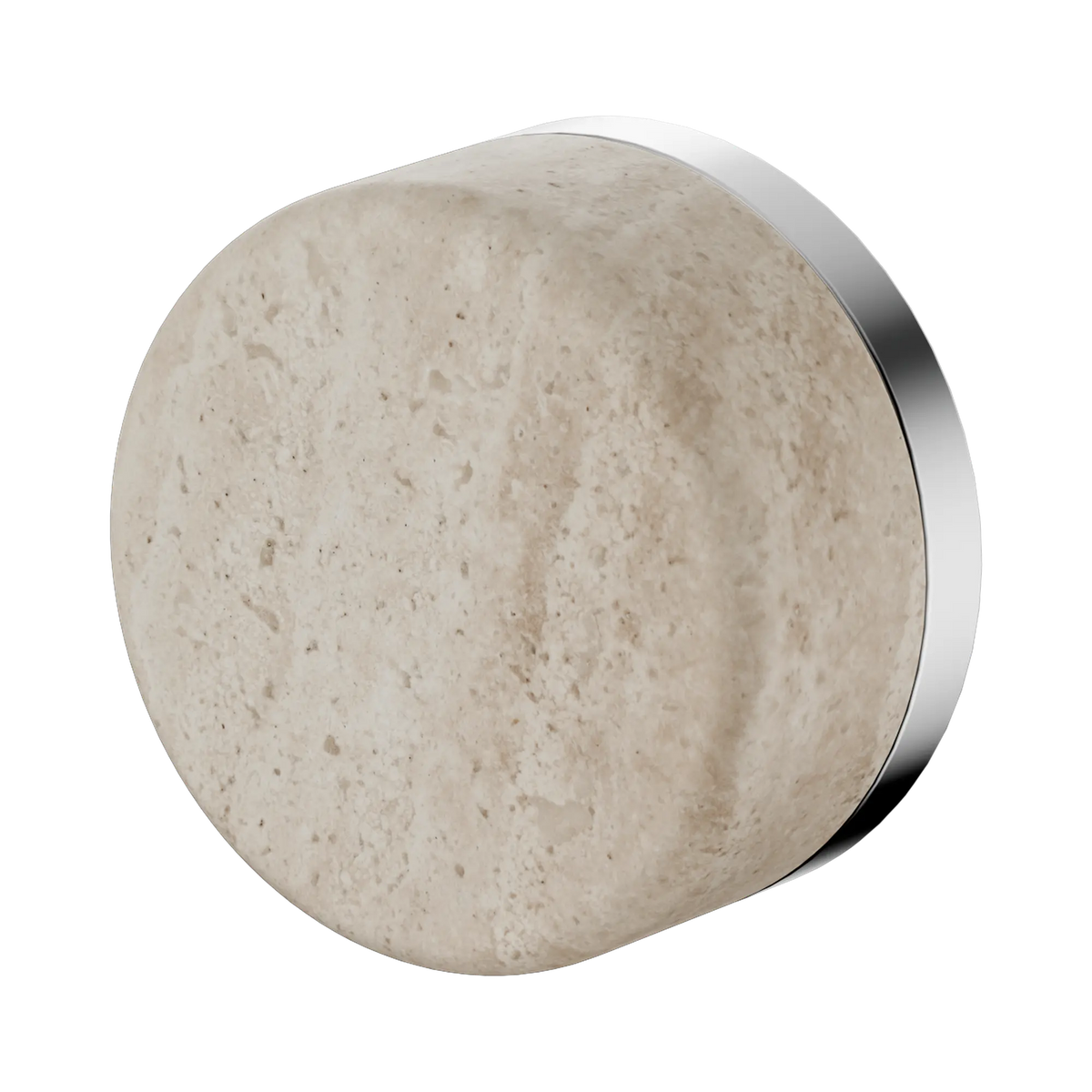 Nero Serenity Progressive Shower Mixer With Rome Travertine Handle - Chrome