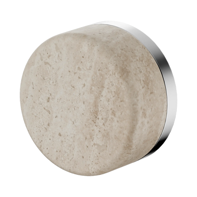 Nero Serenity Progressive Shower Mixer With Rome Travertine Handle - Chrome