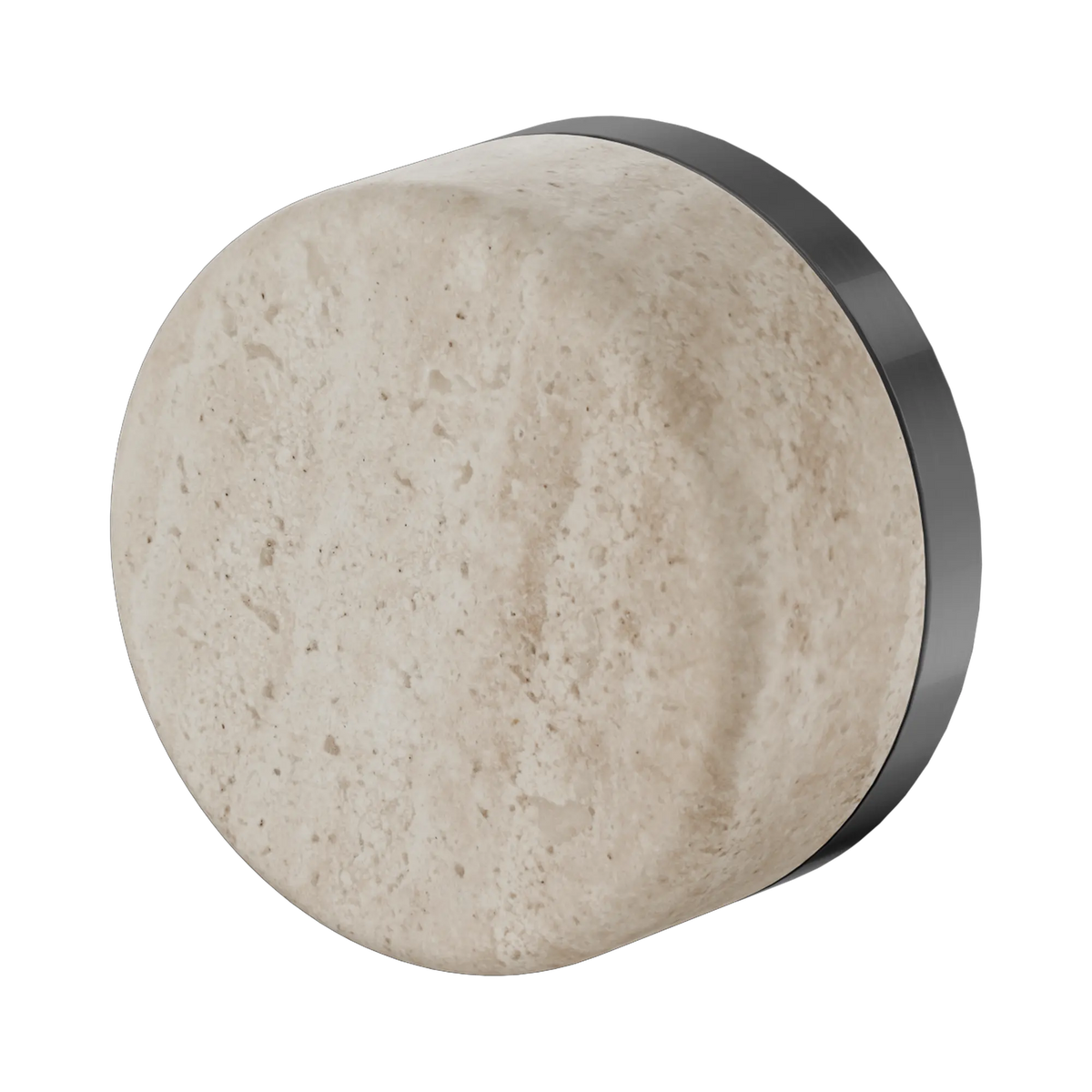 Nero Serenity Progressive Shower Mixer With Rome Travertine Handle - Gun Metal