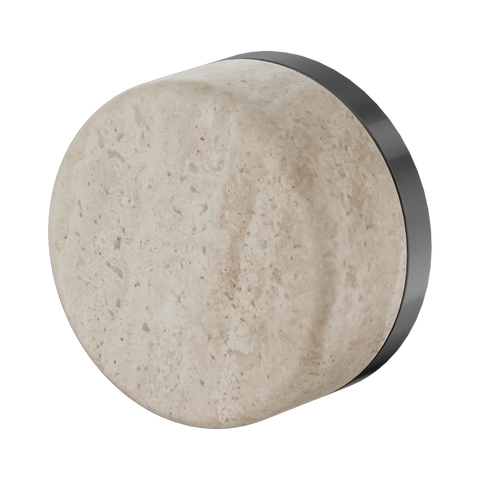 Nero Serenity Progressive Shower Mixer With Rome Travertine Handle - Gun Metal