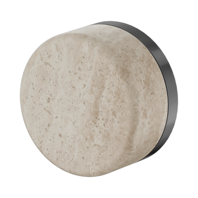 Nero Serenity Progressive Shower Mixer With Rome Travertine Handle - Gun Metal