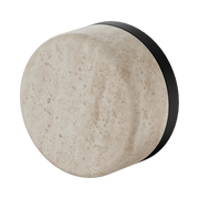 Nero Serenity Progressive Shower Mixer With Rome Travertine Handle - Matte Black