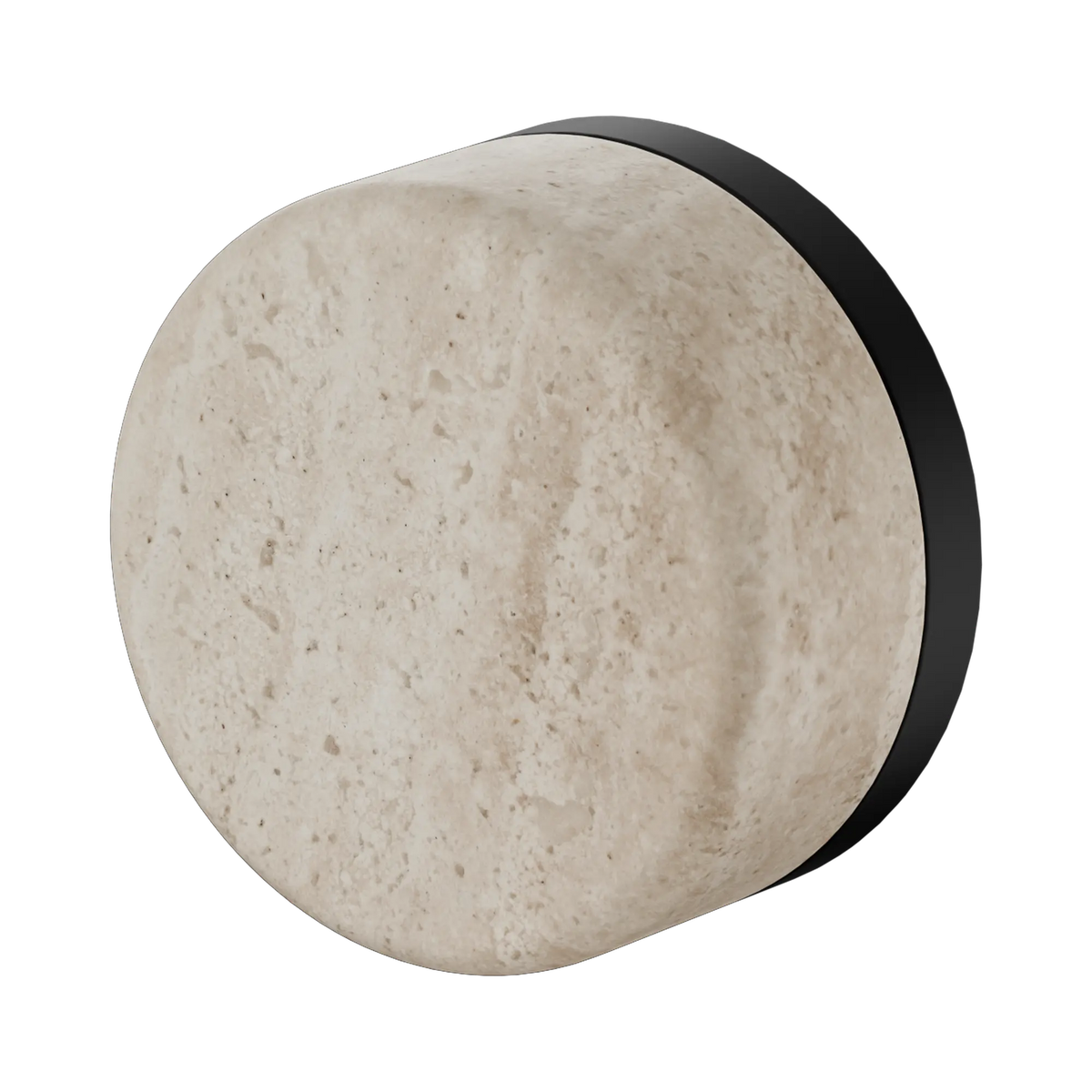 Nero Serenity Progressive Shower Mixer With Rome Travertine Handle - Matte Black