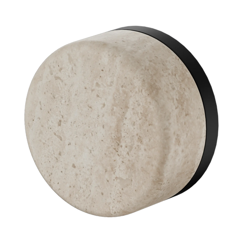 Nero Serenity Progressive Shower Mixer With Rome Travertine Handle - Matte Black
