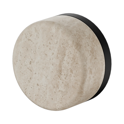 Nero Serenity Progressive Shower Mixer With Rome Travertine Handle - Matte Black