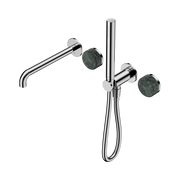 Nero Serenity Progressive Shower System With Spout With Verde Alpi Handle And Slim Shower - Chrome