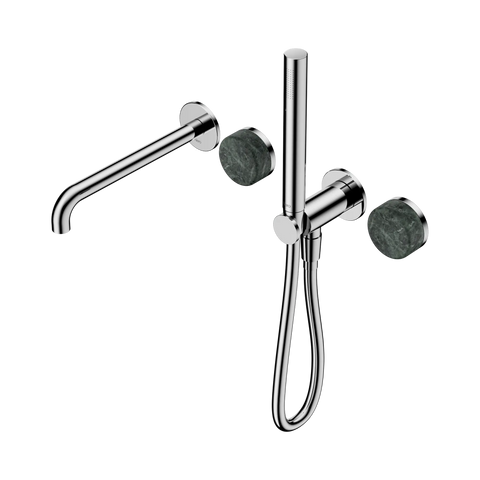 Nero Serenity Progressive Shower System With Spout With Verde Alpi Handle And Slim Shower - Chrome