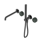 Nero Serenity Progressive Shower System With Spout With Verde Alpi Handle And Slim Shower - Gun Metal