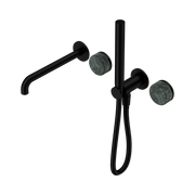 Nero Serenity Progressive Shower System With Spout With Verde Alpi Handle And Slim Shower - Matte Black