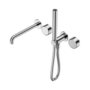 Nero Serenity Progressive Shower System With Spout With Metal Handle And Slim Shower - Chrome