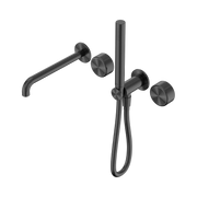 Nero Serenity Progressive Shower System With Spout With Metal Handle And Slim Shower - Gun Metal