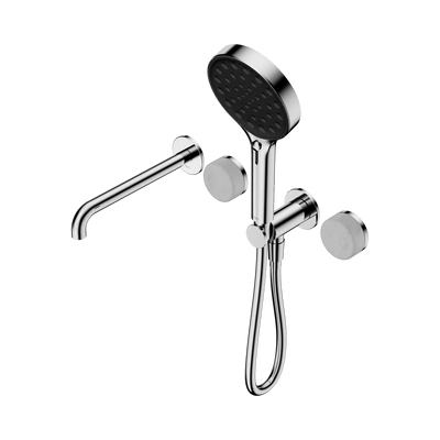 Nero Serenity Progressive Shower System With Spout With Carrara Handle And Serenity Hand Shower - Chrome