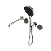 Nero Serenity Progressive Shower System With Spout With Verde Alpi Handle And Serenity Hand Shower - Brushed Nickel