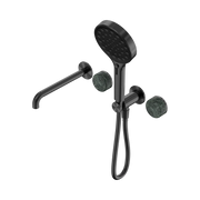 Nero Serenity Progressive Shower System With Spout With Verde Alpi Handle And Serenity Hand Shower - Gun Metal