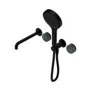 Nero Serenity Progressive Shower System With Spout With Verde Alpi Handle And Serenity Hand Shower - Matte Black