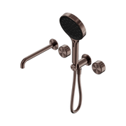 Nero Serenity Progressive Shower System With Spout With Metal Handle And Serenity Hand Shower - Brushed Bronze