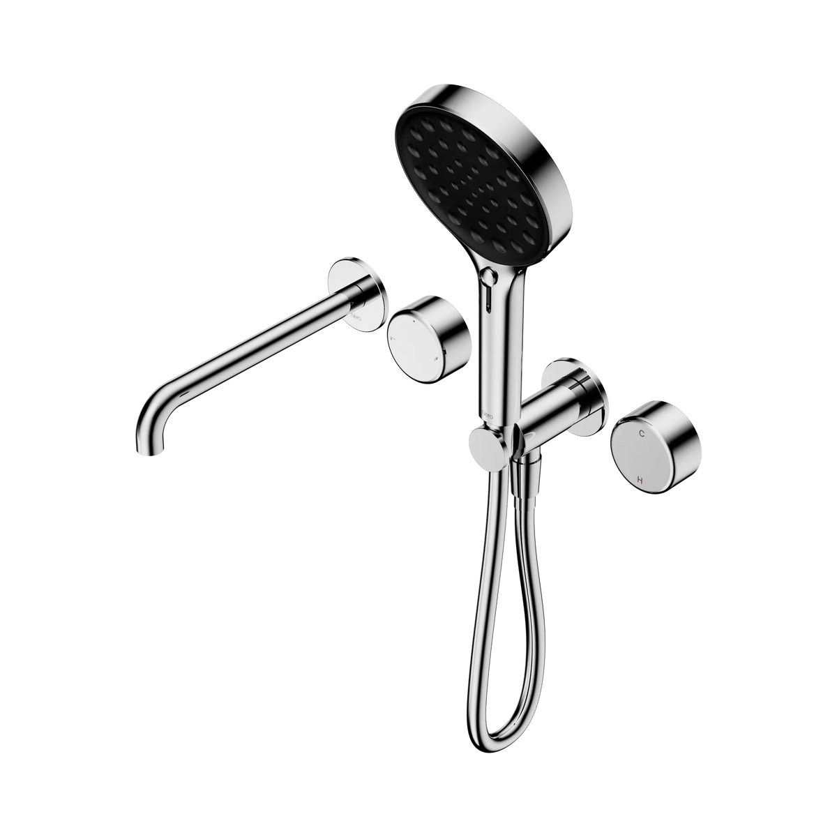 Nero Serenity Progressive Shower System With Spout With Metal Handle And Serenity Hand Shower - Chrome