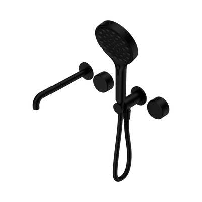 Nero Serenity Progressive Shower System With Spout With Metal Handle And Serenity Hand Shower - Matte Black