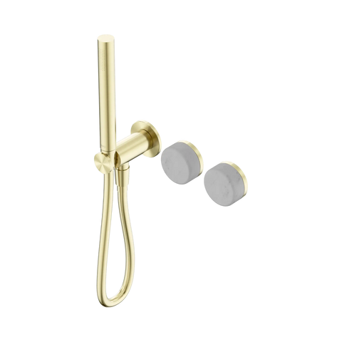 Nero Serenity Progressive Shower System With Carrara Handle And Slim Shower - Brushed Gold