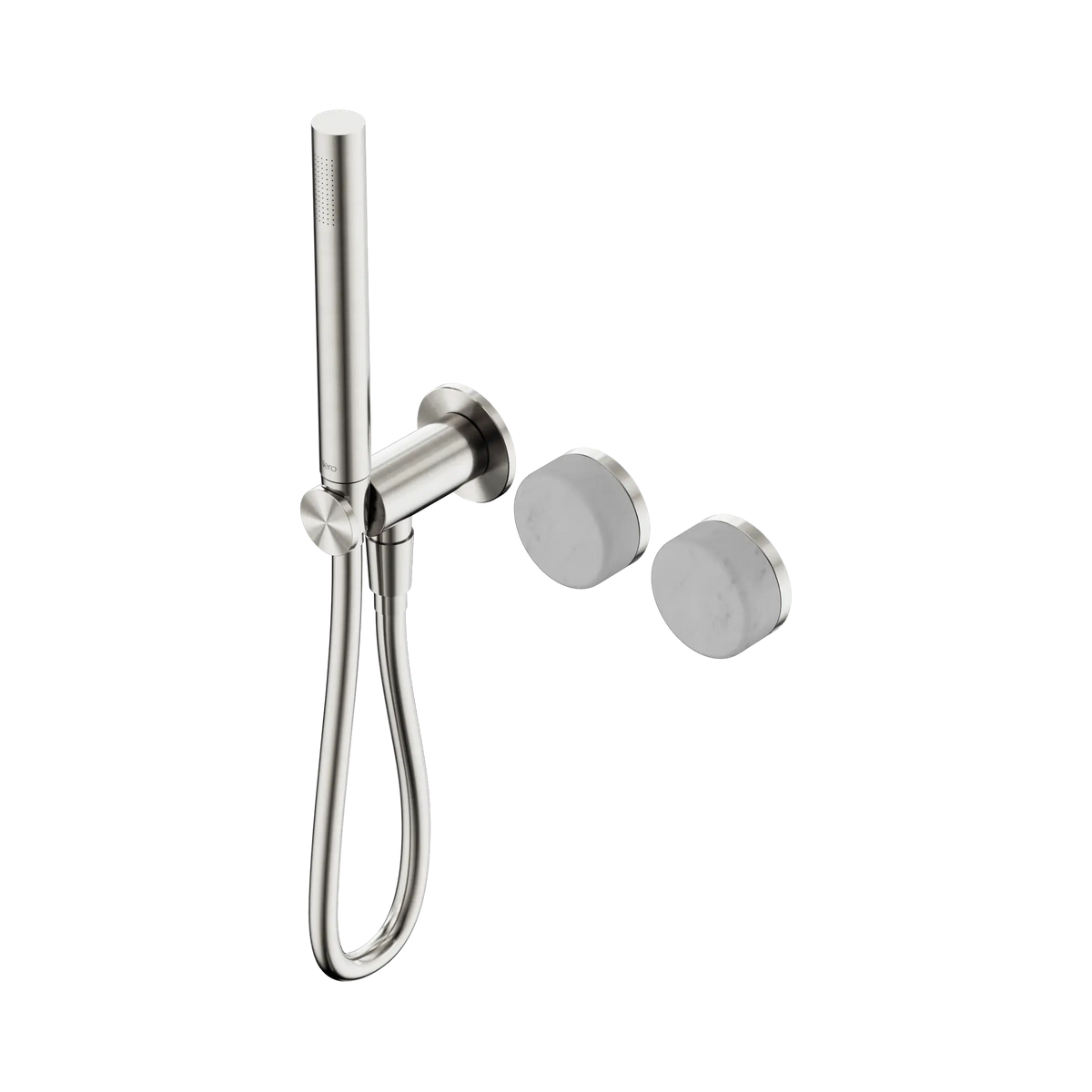 Nero Serenity Progressive Shower System With Carrara Handle And Slim Shower - Brushed Nickel