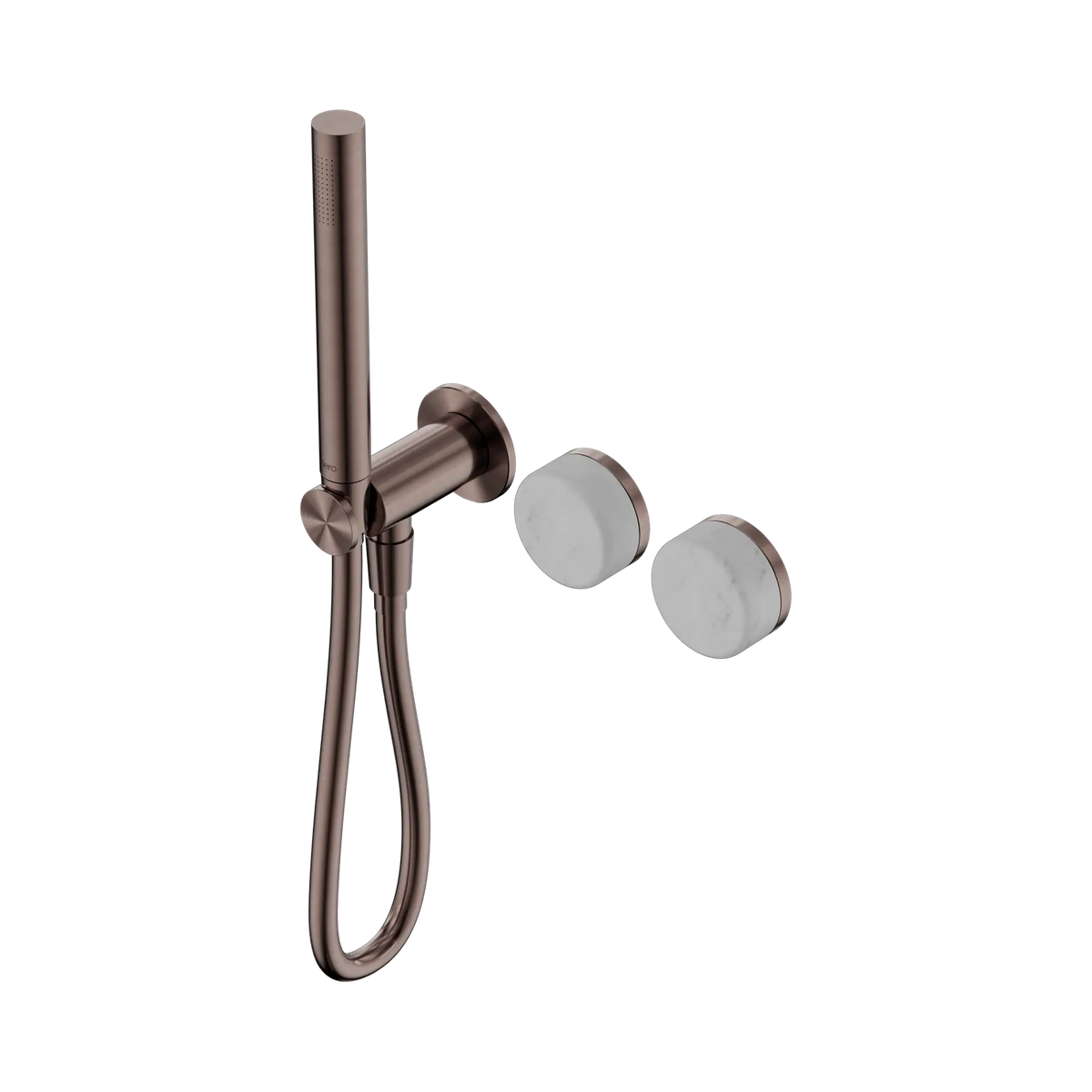 Nero Serenity Progressive Shower System With Carrara Handle And Slim Shower - Brushed Bronze