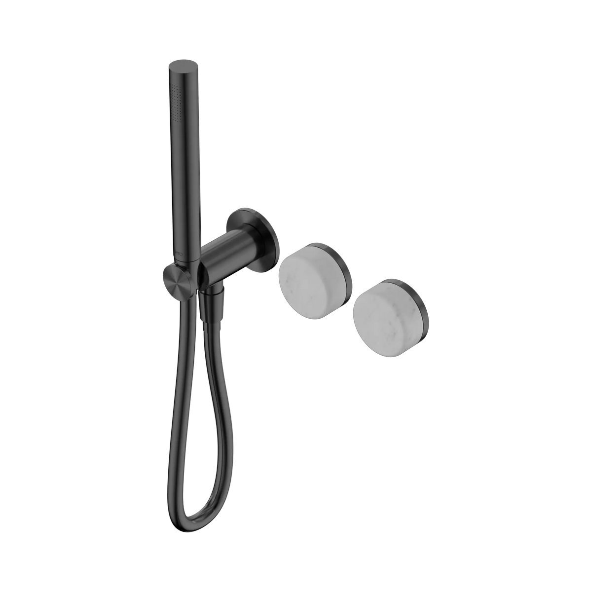 Nero Serenity Progressive Shower System With Carrara Handle And Slim Shower - Gun Metal