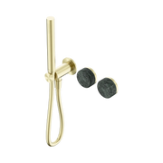 Nero Serenity Progressive Shower System With Verde Alpi Handle And Slim Shower - Brushed Gold