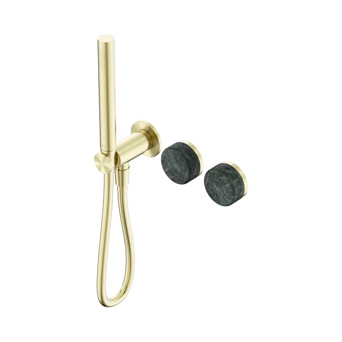 Nero Serenity Progressive Shower System With Verde Alpi Handle And Slim Shower - Brushed Gold