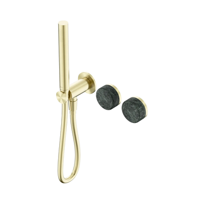 Nero Serenity Progressive Shower System With Verde Alpi Handle And Slim Shower - Brushed Gold