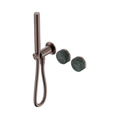 Nero Serenity Progressive Shower System With Verde Alpi Handle And Slim Shower - Brushed Bronze