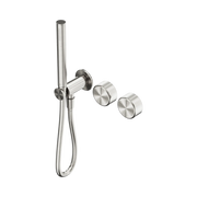 Serenity Progressive Shower System With Metal Handle And Slim Shower Brushed Nickel